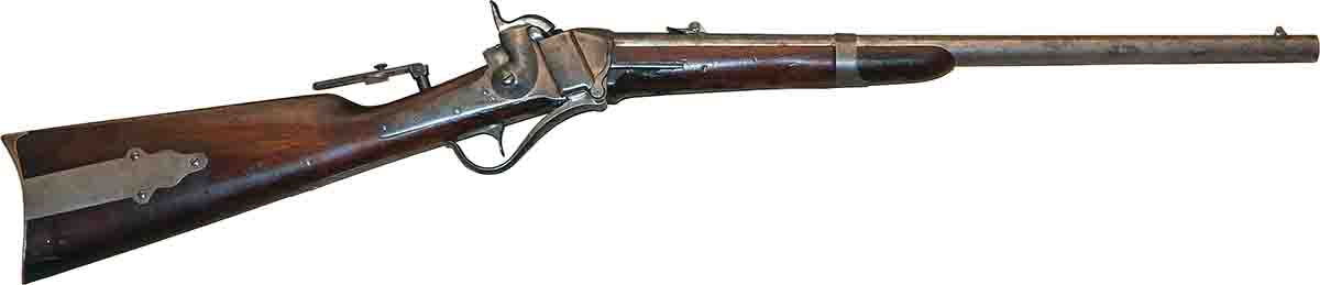 A Model 1852 Sharps carbine, caliber .52.